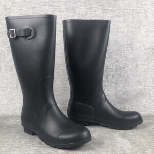 Nomad Hurricane III Matte Black Waterproof Rain Boots Women Size 10